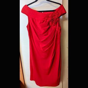 Red Knee Length Dress